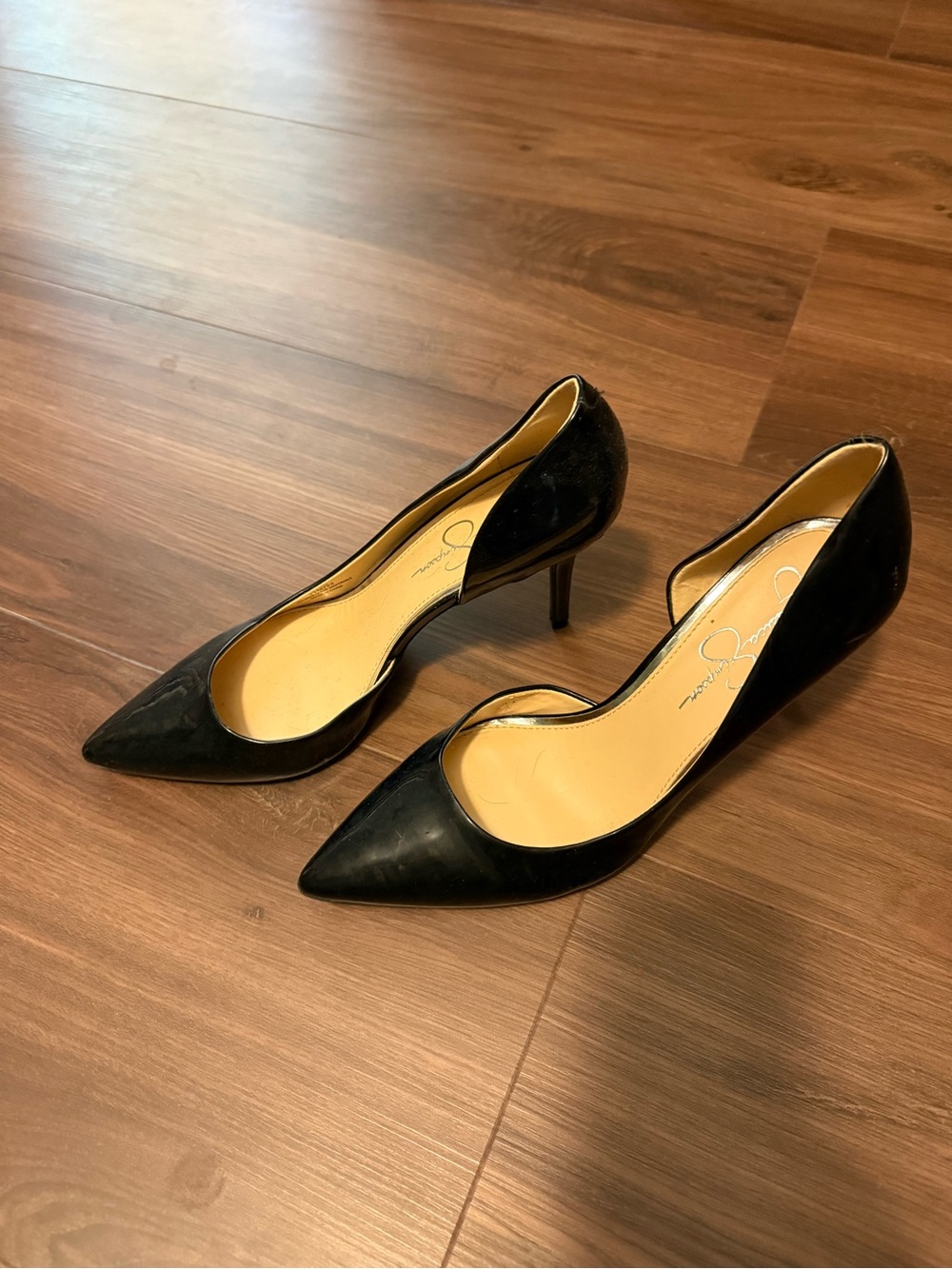 Jessica Simpson Black Pointed D'Orsay Pumps